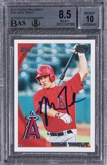 2010 Topps Pro Debut #181 Mike Trout Signed Rookie Card - BGS NM-MT+ 8.5/BGS 10
